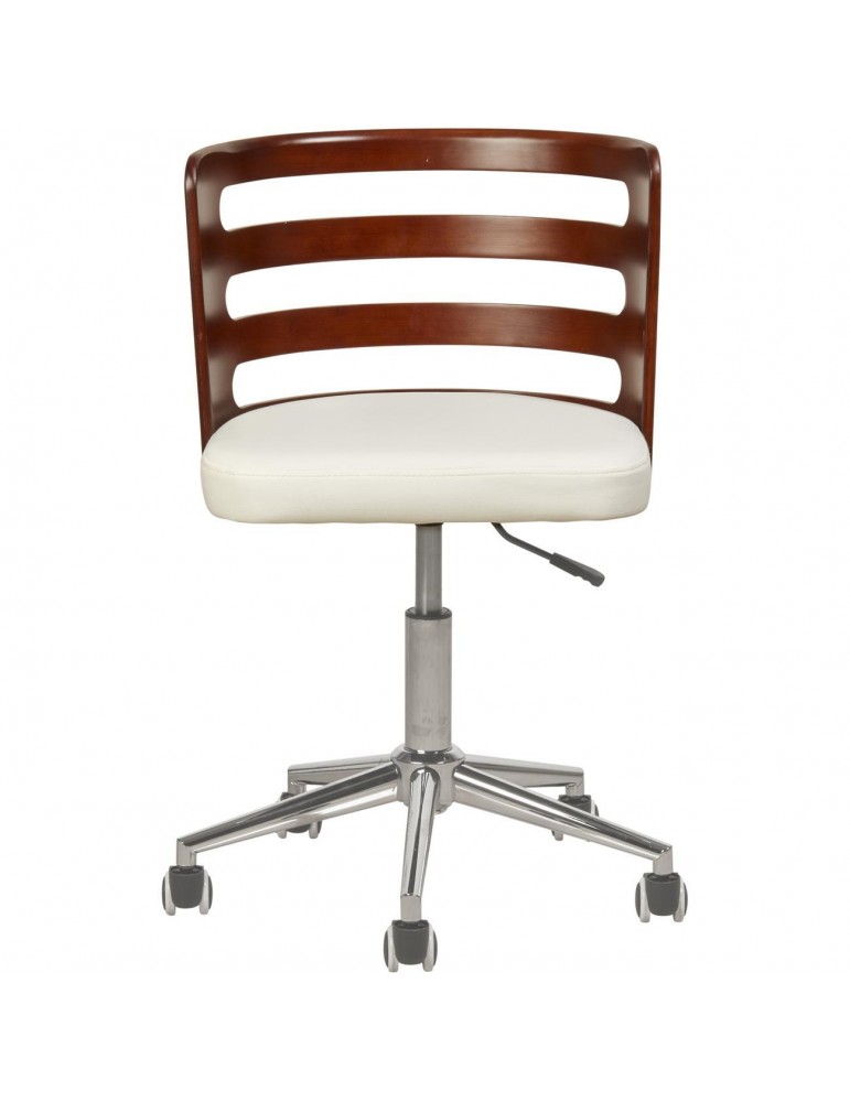 Chaise de bureau elegante decker blanc 35308BL