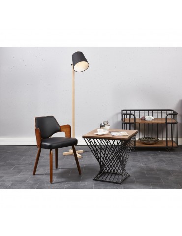 Chaise de sejour scandinave niev noir 35301NO