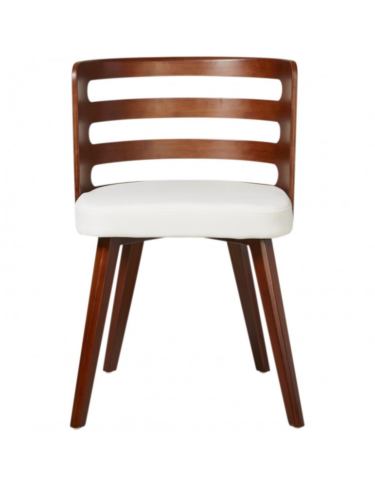 Chaise de sejour design scandinave miller blanc 35302BL
