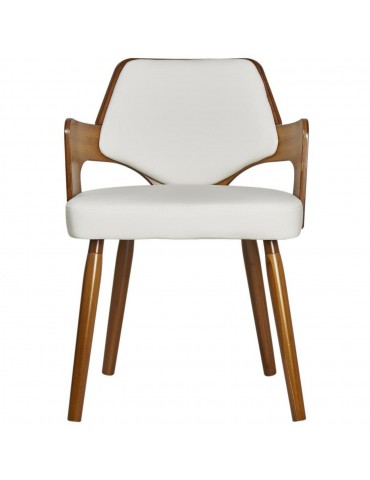 Chaise de sejour design scandinave niev blanc 35301BL