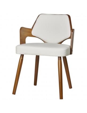 Chaise de sejour design scandinave niev blanc 35301BL