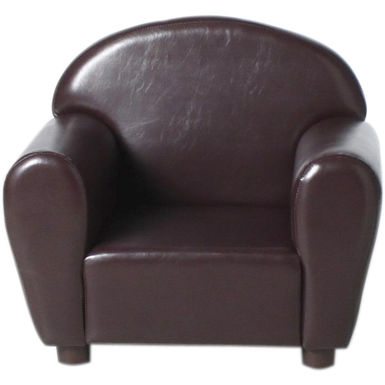 Fauteuil Enfant Confortable En Simili Cuir Sveinn Chocolat ch