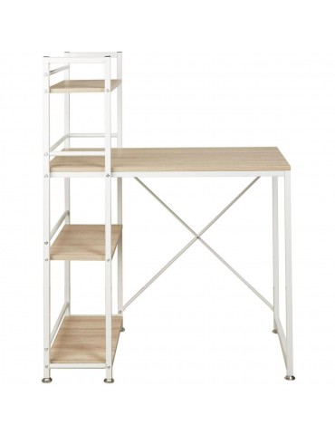 Bureau moderne lodz chene naturel et blanc 20608CB