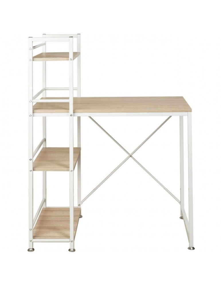 Bureau moderne lodz chene naturel et blanc 20608CB