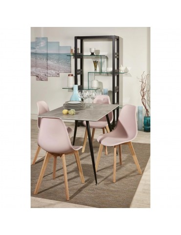 Lot de 4 chaises scandinaves liana rose 16150RE