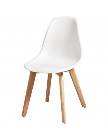 Lot de 4 chaises scandinaves liana blanc 16150BL