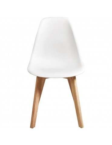 Lot de 4 chaises scandinaves liana blanc 16150BL