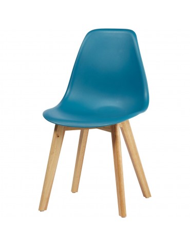 Lot de 4 chaises scandinaves liana bleu 16150BU
