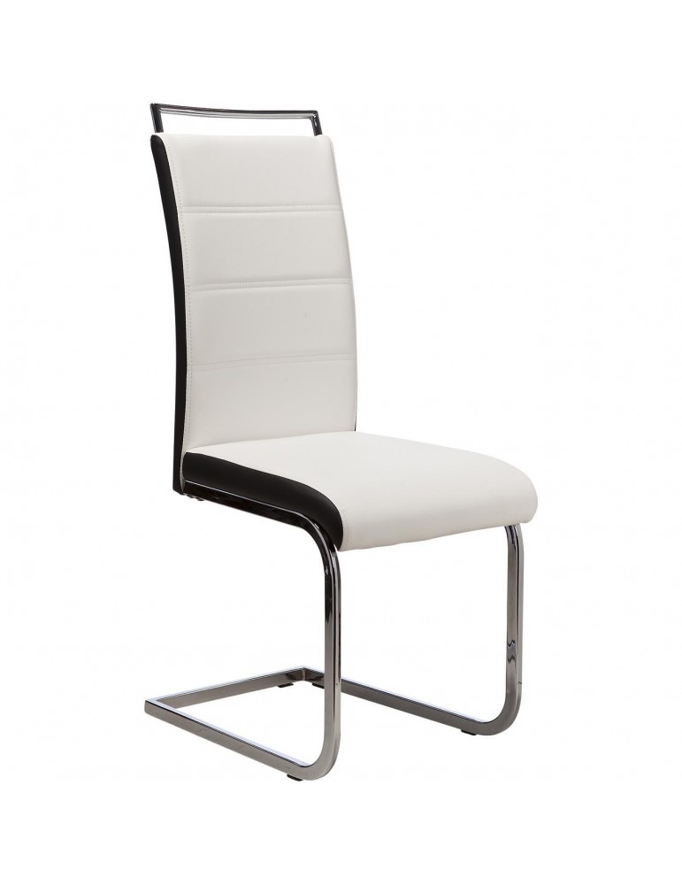 Lot de 2 chaises shaw blanc et noir 14503BN