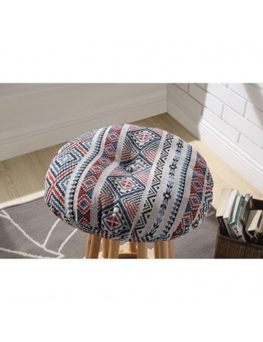 Pouf design mexicain claus bleu 13807M2