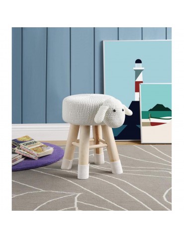 Pouf enfant mouton olla blanc 13614