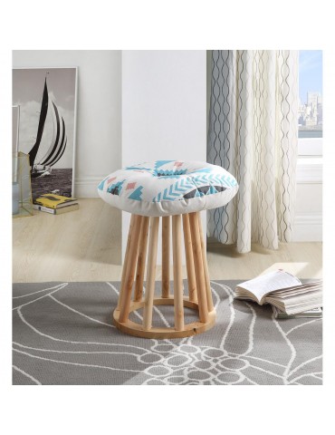 Pouf texan design claus blanc 13807M1