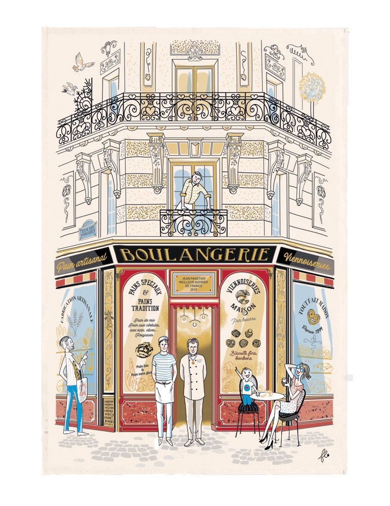 Torchon Façade Boulangerie Ecru 48 x 72 8567090000Winkler Torchon Façade Boulangerie Ecru 48 x 72 8567090000Winkler