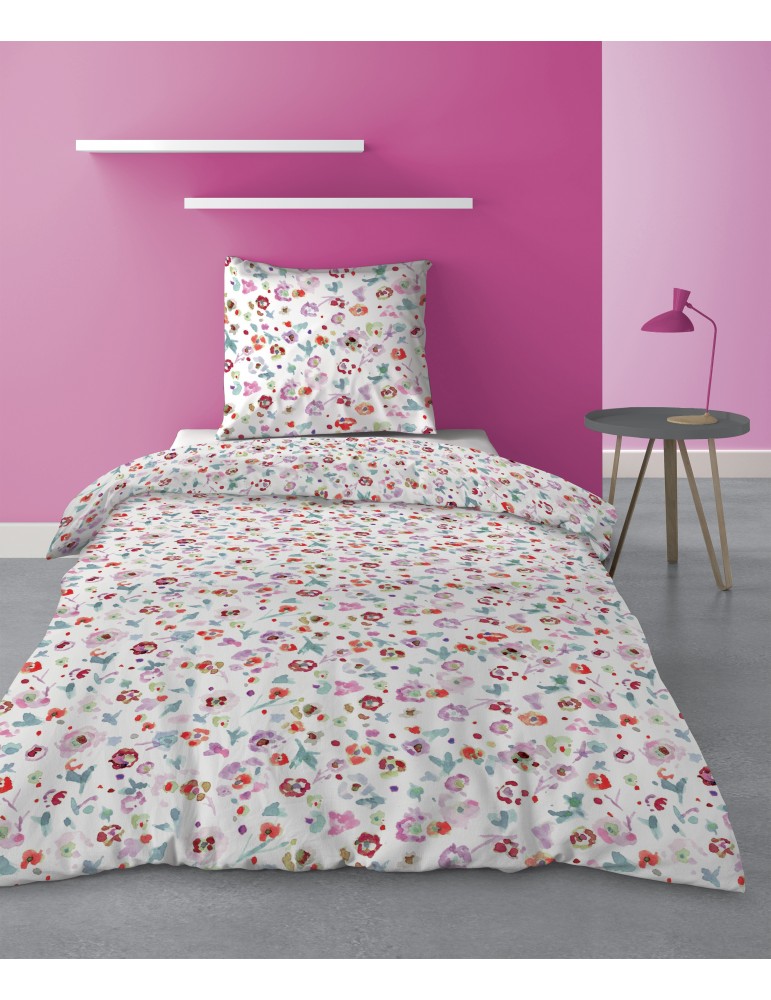 Parure de lit 1 personne Liberty avec housse de couette et taie d'oreiller Imprimé 140 x 200 8353000502Les Ateliers du Linge Parure de lit 1 personne Liberty avec housse de couette et taie d'oreiller Imprimé 140 x 200 8353000502Les Ateliers du Linge