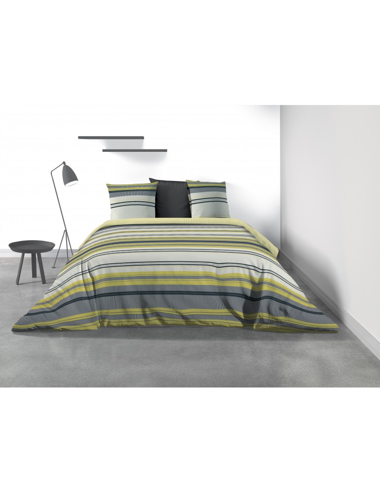 Parure de lit 2 personnes Mellow avec housse de couette et taies d'oreiller Imprimé 260 x 240 8049000503Les Ateliers du Linge Parure de lit 2 personnes Mellow avec housse de couette et taies d'oreiller Imprimé 260 x 240 8049000503Les Ateliers du Linge