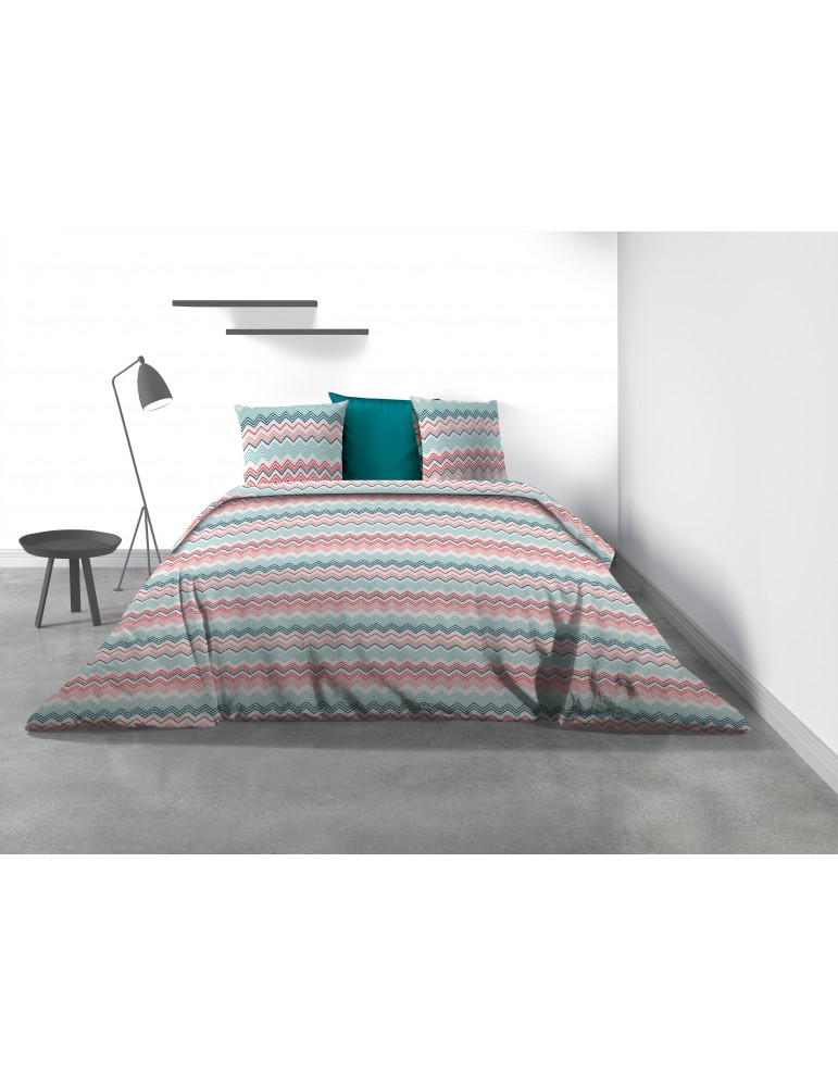 Parure de lit 2 personnes Kaja avec housse de couette et taies d'oreiller Imprimé 260 x 240 7874000503Les Ateliers du Linge Parure de lit 2 personnes Kaja avec housse de couette et taies d'oreiller Imprimé 260 x 240 7874000503Les Ateliers du Linge
