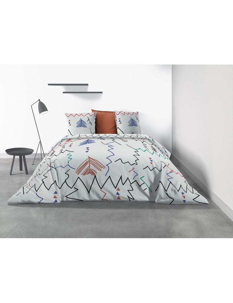 Parure de lit 2 personnes Ryad avec housse de couette et taies d'oreiller Imprimé 260 x 240 7812000503Les Ateliers du Linge Parure de lit 2 personnes Ryad avec housse de couette et taies d'oreiller Imprimé 260 x 240 7812000503Les Ateliers du Linge