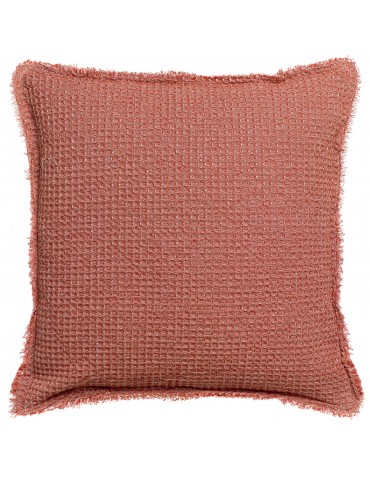 Coussin stonewashed Maia Chambray Rooibos 45 x 45 2357036000Vivaraise