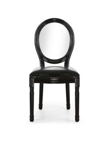 Lot de 2 chaises Louis XVI Glass Noir 24501acrblack