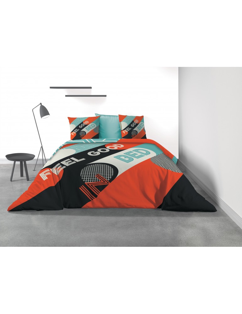 Parure de lit 2 personnes Feel Good avec housse de couette et taies d'oreiller Imprimé 260 x 240 3175000503Les Ateliers du Linge Parure de lit 2 personnes Feel Good avec housse de couette et taies d'oreiller Imprimé 260 x 240 3175000503Les Ateliers du Linge