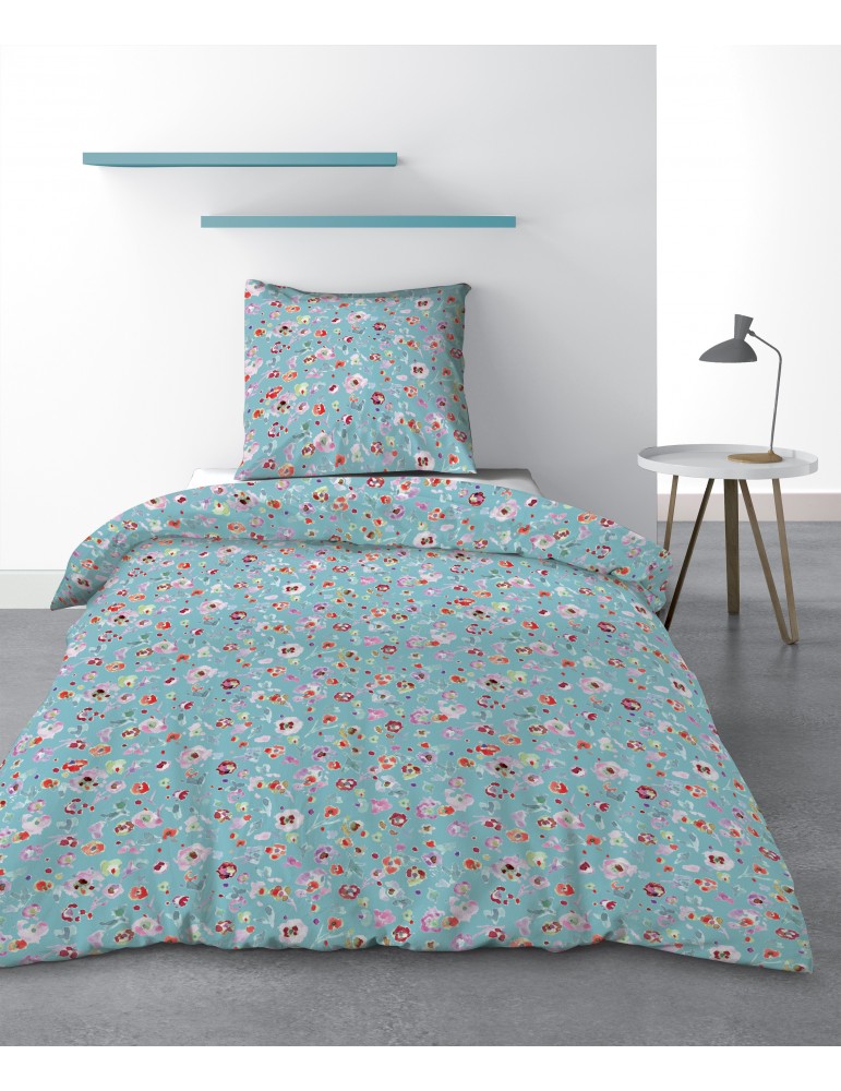 Parure de lit 1 personne Liberty Blue avec housse de couette et taie d'oreiller Imprimé 140 x 200 3243000502Les Ateliers du L... Parure de lit 1 personne Liberty Blue avec housse de couette et taie d'oreiller Imprimé 140 x 200 3243000502Les Ateliers du L...
