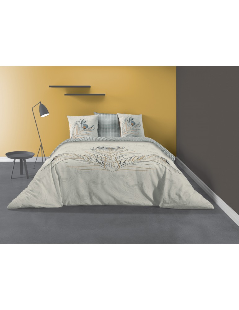 Parure de lit 2 personnes Fazia avec housse de couette et taies d'oreiller Imprimé 260 X 240 7270000503Les Ateliers du Linge Parure de lit 2 personnes Fazia avec housse de couette et taies d'oreiller Imprimé 260 X 240 7270000503Les Ateliers du Linge