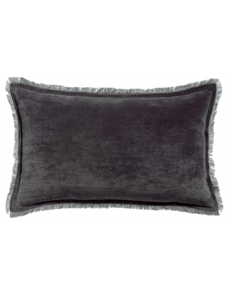 Coussin uni Fara Ombre 30 x 50 5019075000Vivaraise