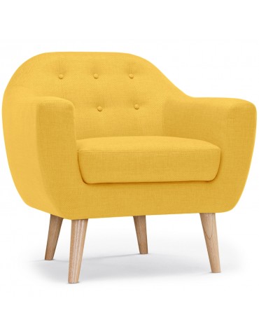 Fauteuil scandinave Savoy tissu Jaune qh8805yellow