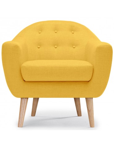 Fauteuil scandinave Savoy tissu Jaune qh8805yellow