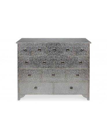 Commode 14 Tiroirs Reverie Argent g41065silvermette