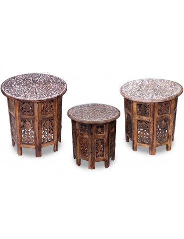 Set de 3 tables d'appoint Osman Naturel g21301bnatural
