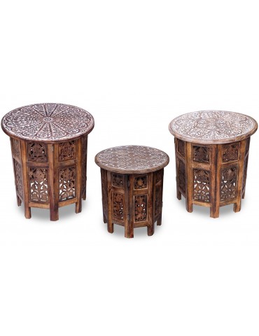 Set de 3 tables d'appoint Osman Naturel g21301bnatural