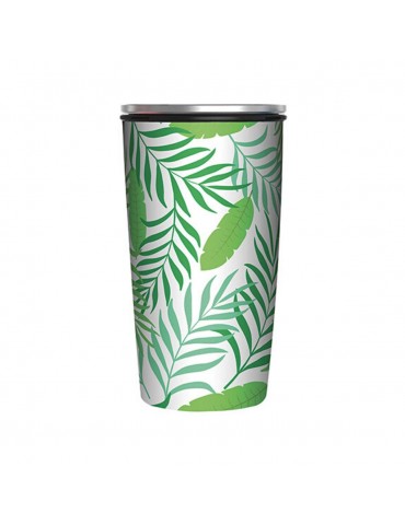 Mug de voyage Bamboo luxe slide cup 420 ml jungle feuilles CMBCS107Kiub