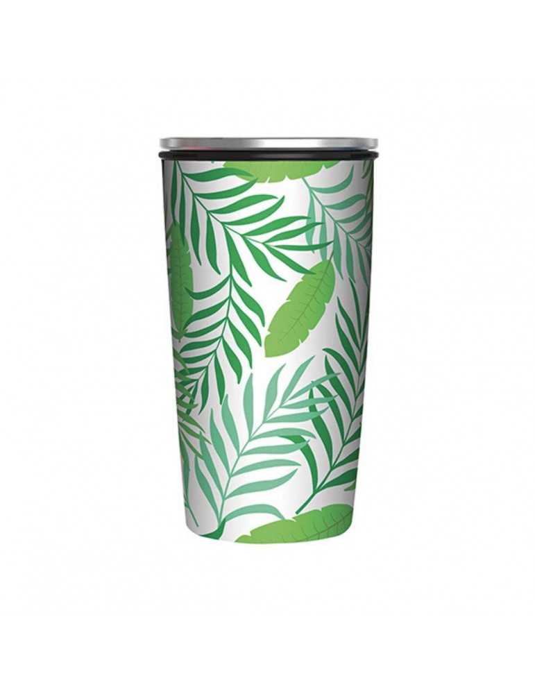 Mug de voyage Bamboo luxe slide cup 420 ml jungle feuilles CMBCS107Kiub