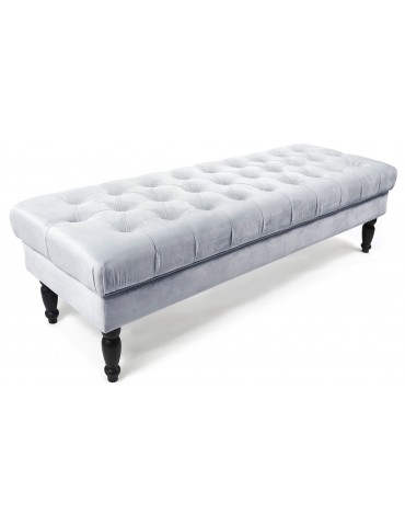 Banquette capitonnée Marilyn Velours Argent lsr20025silvervelvet61