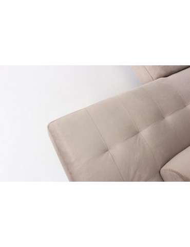 Canapé d'angle avec têtières relevables Alfa Velours Taupe lf3045sgputtyvelvet