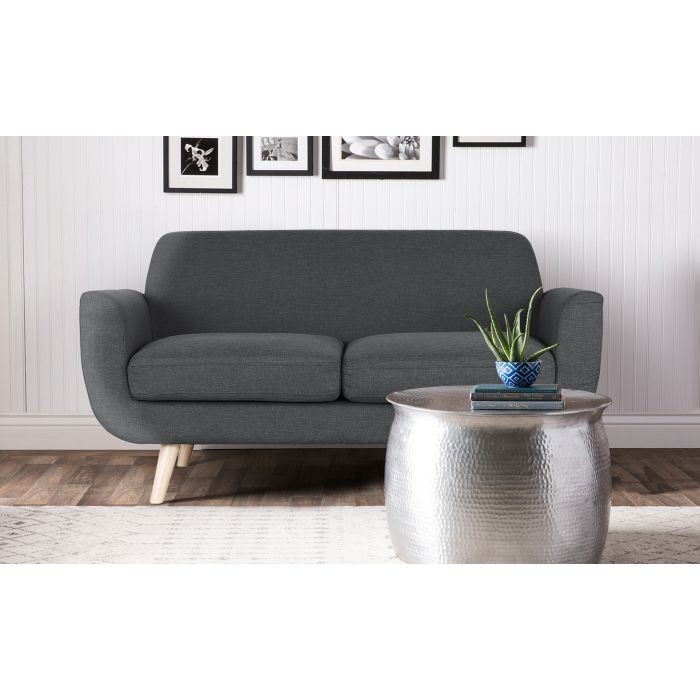 Canapé Scandinave 2 Places En Tissu Gris - Occasion Bon état