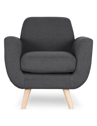 Fauteuil scandinave Danube Tissu Gris foncé l2081grisfonce