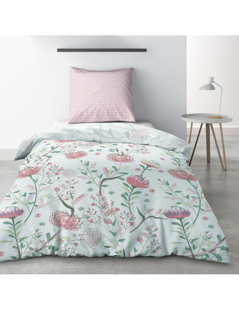 Parure de lit 1 personne Phytea Pink avec drap plat et taie d'oreiller Imprimé 180 x 290 3773000502Les Ateliers du Linge Parure de lit 1 personne Phytea Pink avec drap plat et taie d'oreiller Imprimé 180 x 290 3773000502Les Ateliers du Linge