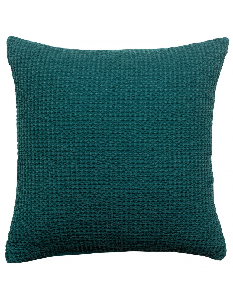 Coussin stonewashed Maia Pétrole 45 x 45 2309028000Vivaraise