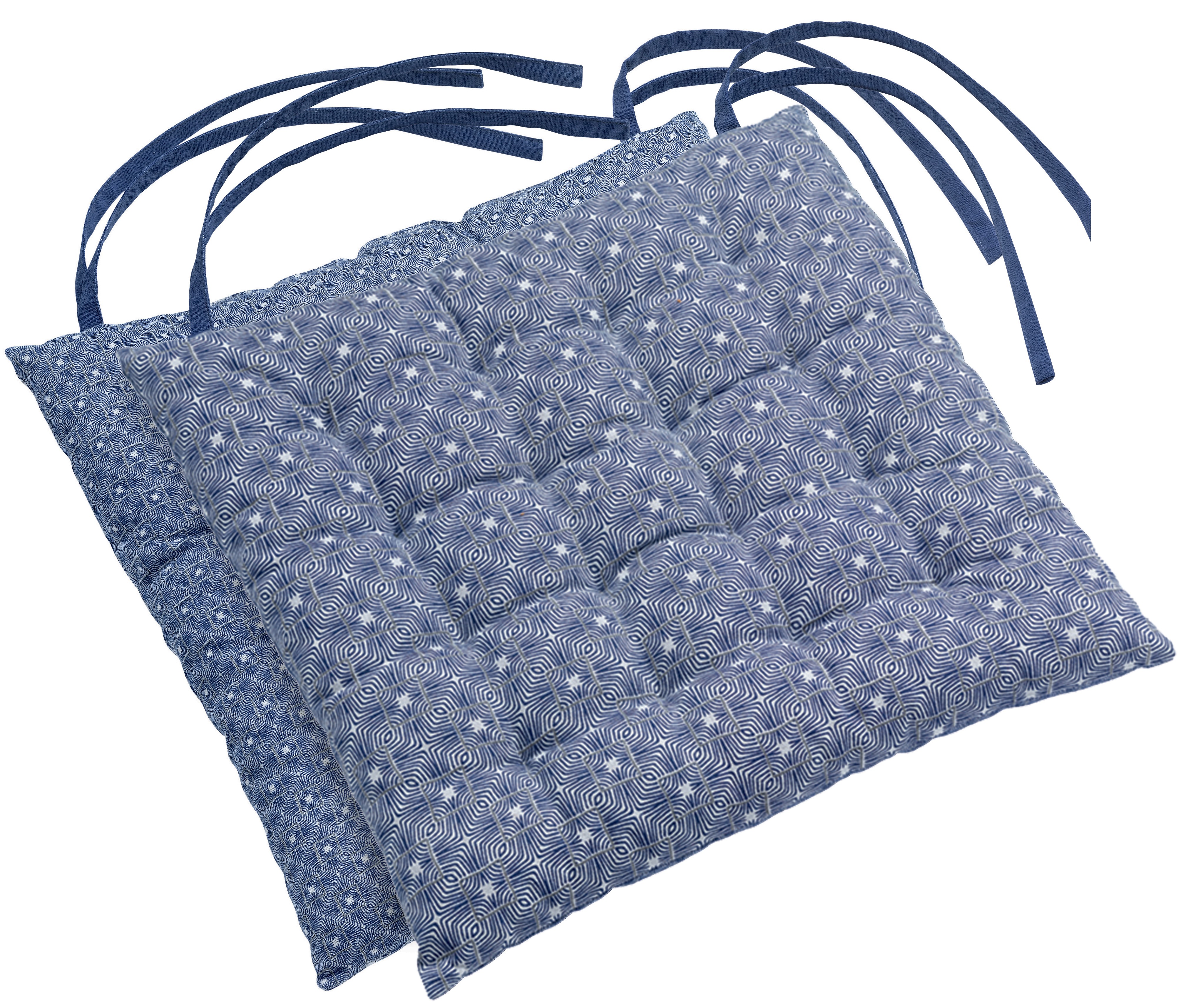 Galette de chaise Berbère Bleu 38 x 38 x 3 cm 2040060000