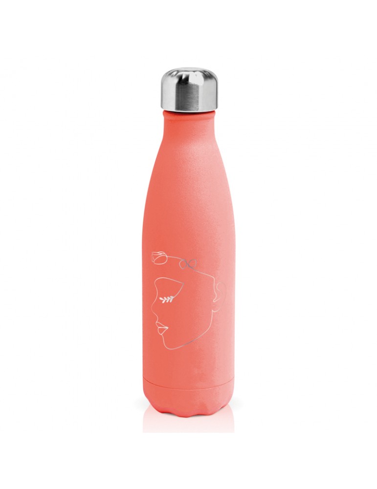 Bouteille isotherme inox 500ml Femme rose CRBBOT187Label'tour
