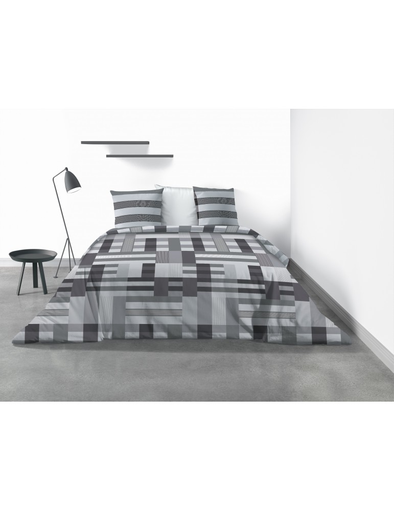 Parure de lit 2 personnes Damo avec housse de couette et taies d'oreiller Imprimé 240 x 220 4331000503Les Ateliers du Linge Parure de lit 2 personnes Damo avec housse de couette et taies d'oreiller Imprimé 240 x 220 4331000503Les Ateliers du Linge