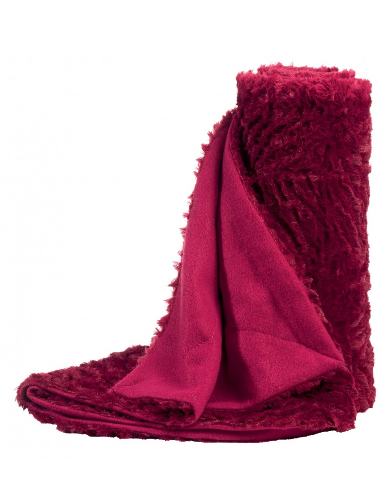 Plaid fausse fourrure Mazako Cerise 130 x 160 4558035000Les Ateliers du Linge Plaid fausse fourrure Mazako Cerise 130 x 160 4558035000Les Ateliers du Linge