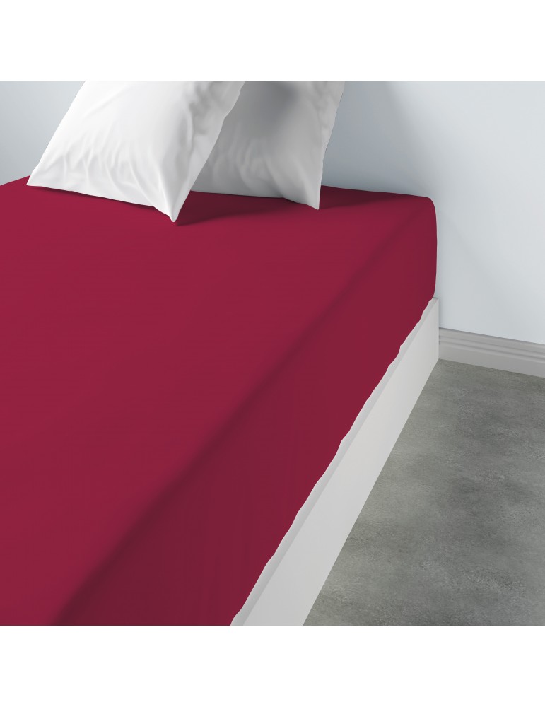 Drap housse uni coton bonnet 35 cm Cerise 90 x 190 x 35 4562035501Les Ateliers du Linge Drap housse uni coton bonnet 35 cm Cerise 90 x 190 x 35 4562035501Les Ateliers du Linge