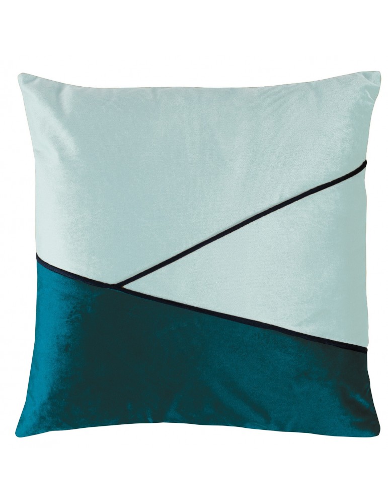 Coussin patch Mazako Glacier 40 x 40 4662062000Les Ateliers du Linge Coussin patch Mazako Glacier 40 x 40 4662062000Les Ateliers du Linge
