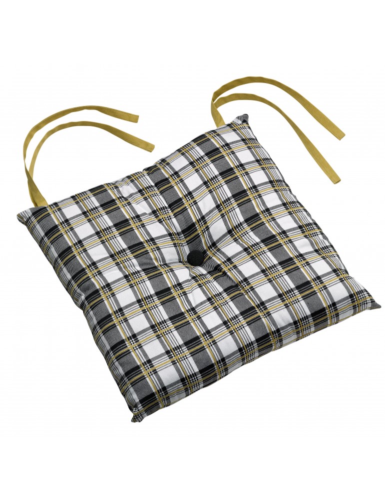 Galette de chaise Cottage 1 bouton Ivoire 38 x 38 x 3 cm 3698011000Les Ateliers du Linge Galette de chaise Cottage 1 bouton Ivoire 38 x 38 x 3 cm 3698011000Les Ateliers du Linge