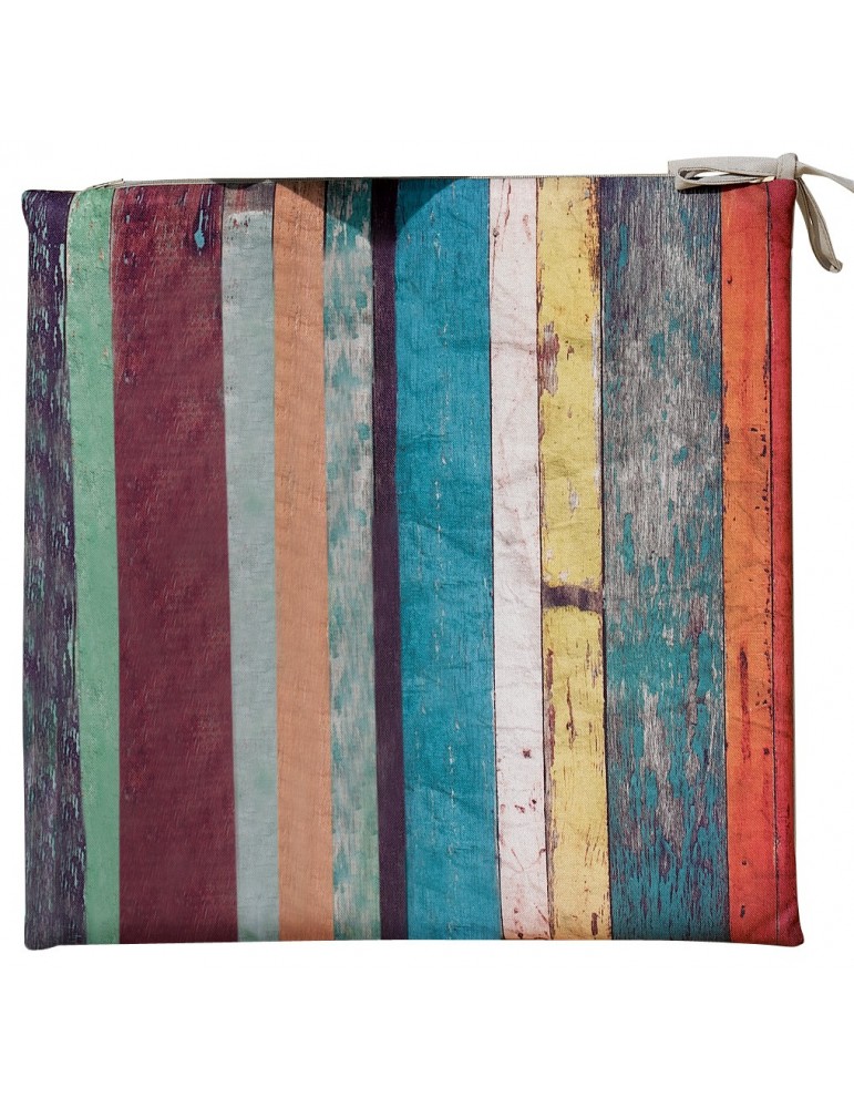 Galette de chaise plate Imprimée Outdoor Imprimé Bois 38 x 38 x 2 cm 2155092000Les Ateliers du Linge Galette de chaise plate Imprimée Outdoor Imprimé Bois 38 x 38 x 2 cm 2155092000Les Ateliers du Linge