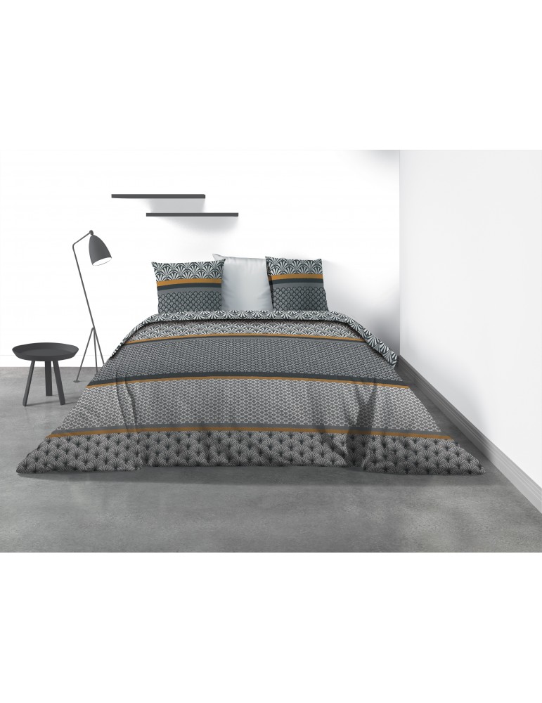 Parure de lit 2 personnes Yoko avec housse de couette et taies d'oreiller Imprimé 240 x 220 7829000503Les Ateliers du Linge Parure de lit 2 personnes Yoko avec housse de couette et taies d'oreiller Imprimé 240 x 220 7829000503Les Ateliers du Linge