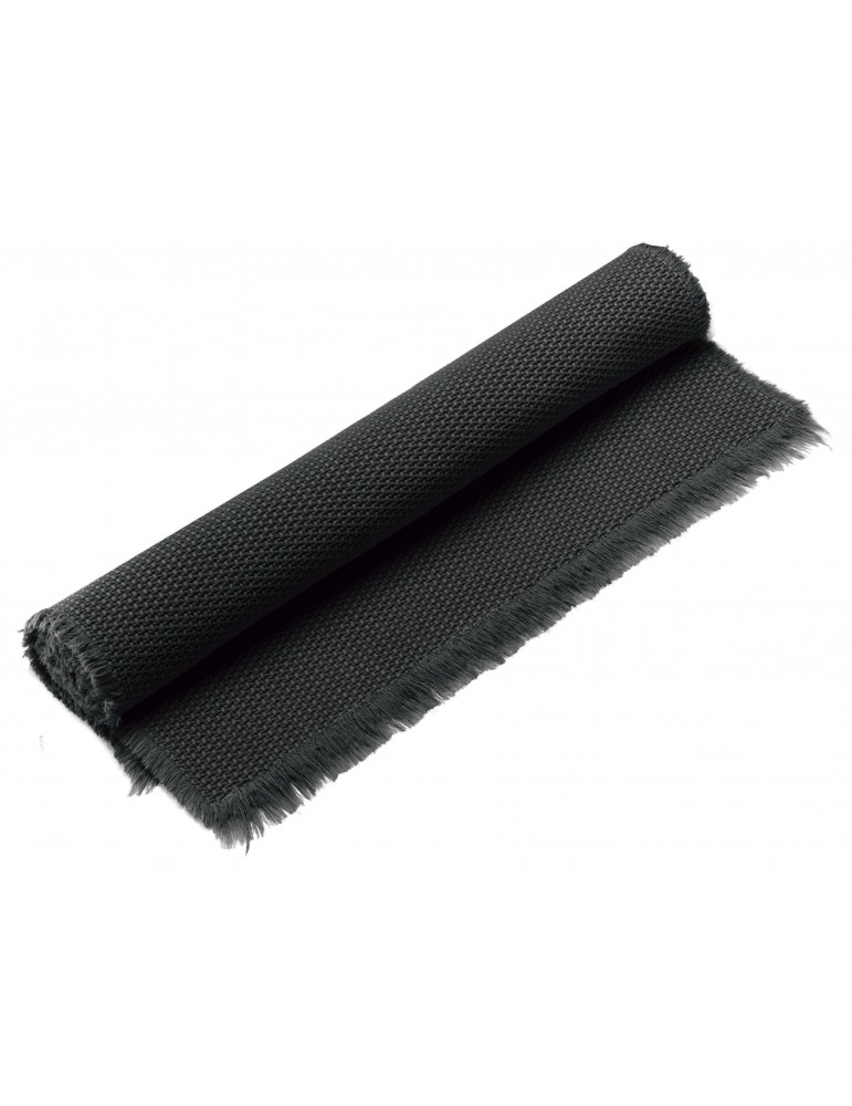 Tapis de bain uni Elly Noir 54 x 64 2367878000Vivaraise